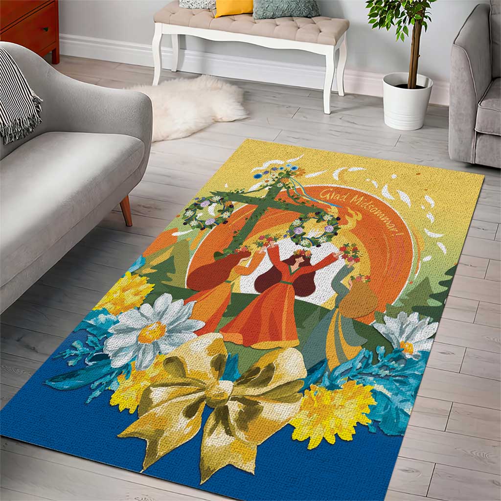 Sverige Glad Midsommar Area Rug Majstang Dancing