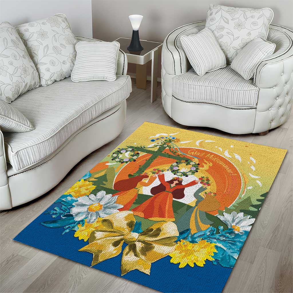 Sverige Glad Midsommar Area Rug Majstang Dancing