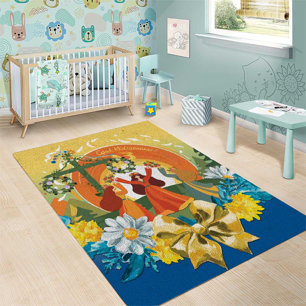 Sverige Glad Midsommar Area Rug Majstang Dancing