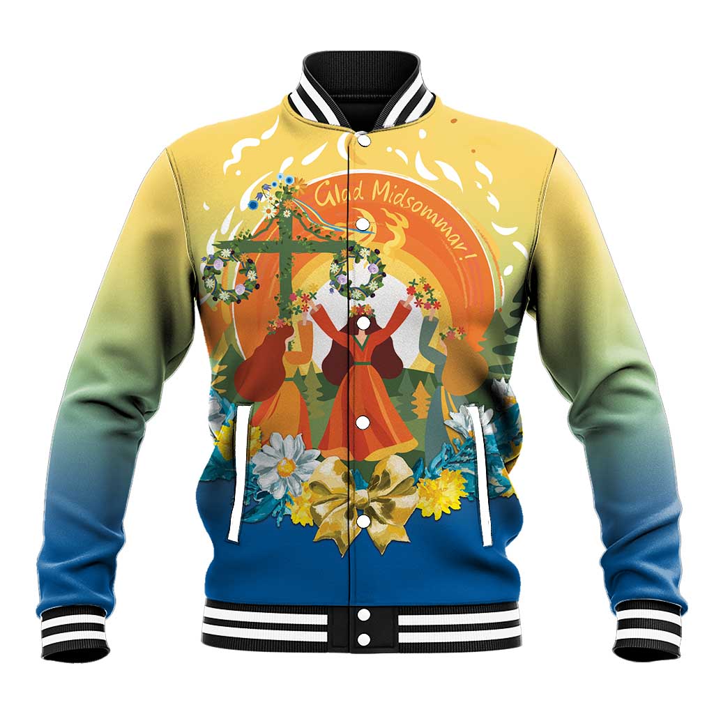 Sverige Glad Midsommar Baseball Jacket Majstang Dancing