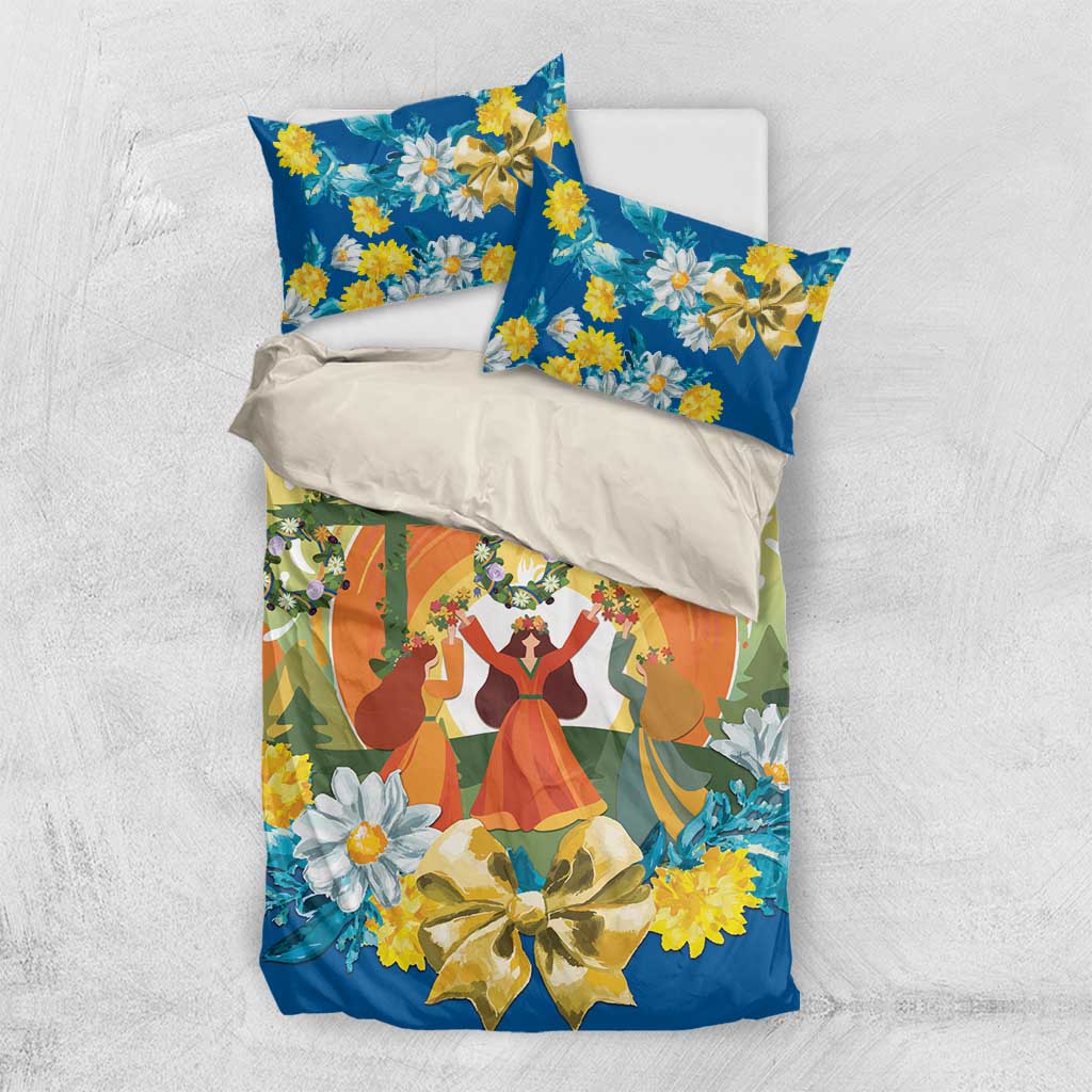 Sverige Glad Midsommar Bedding Set Majstang Dancing