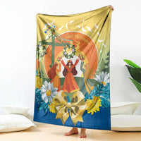 Sverige Glad Midsommar Blanket Majstang Dancing