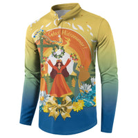 Sverige Glad Midsommar Button Sweatshirt Majstang Dancing