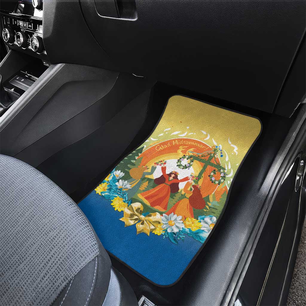 Sverige Glad Midsommar Car Mats Majstang Dancing