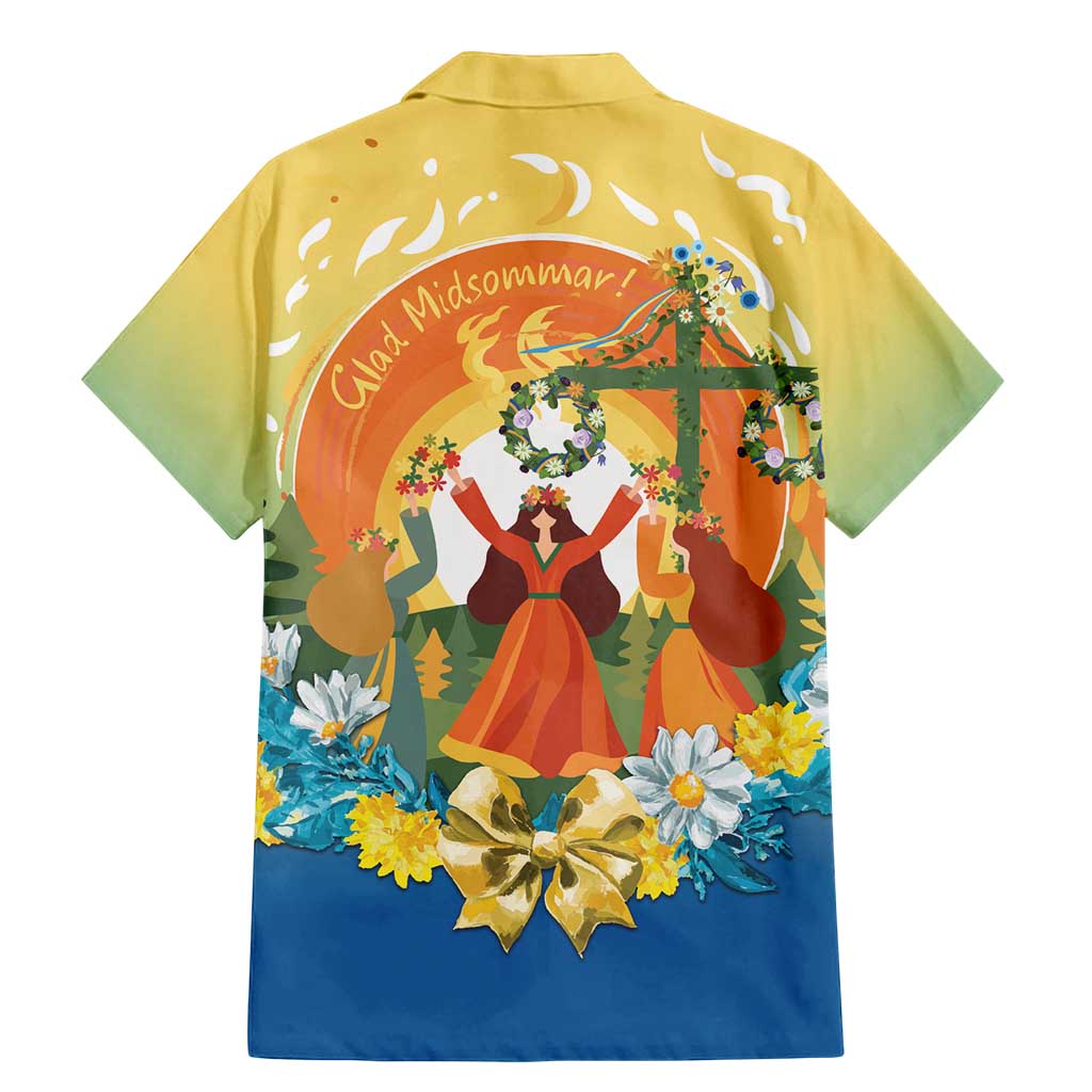 Sverige Glad Midsommar Family Matching Mermaid Dress and Hawaiian Shirt Majstang Dancing