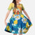 Sverige Glad Midsommar Family Matching Summer Maxi Dress and Hawaiian Shirt Majstang Dancing