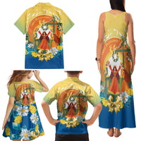 Sverige Glad Midsommar Family Matching Tank Maxi Dress and Hawaiian Shirt Majstang Dancing