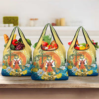 Sverige Glad Midsommar Grocery Bag Majstang Dancing