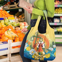 Sverige Glad Midsommar Grocery Bag Majstang Dancing