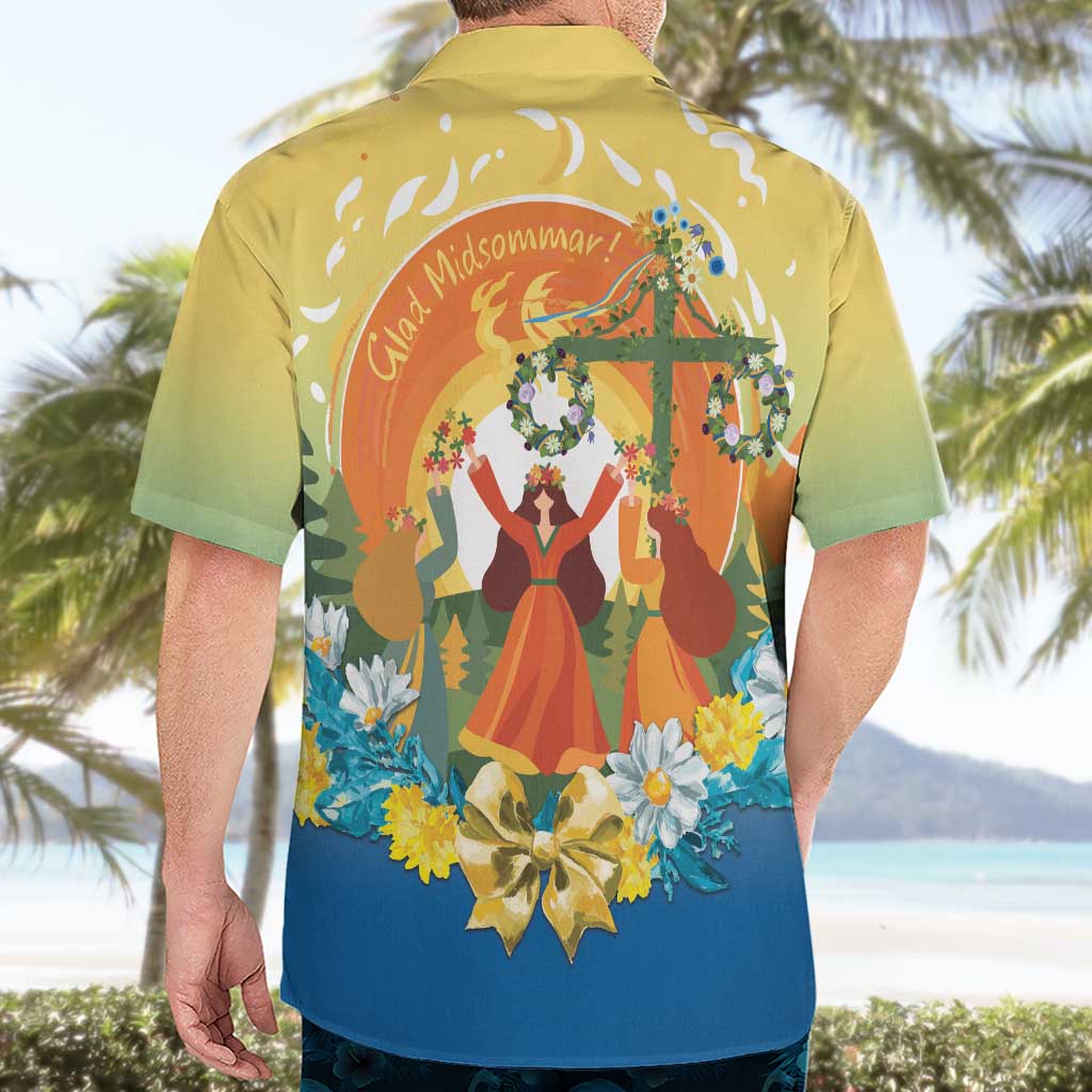 Sverige Glad Midsommar Hawaiian Shirt Majstang Dancing