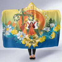 Sverige Glad Midsommar Hooded Blanket Majstang Dancing