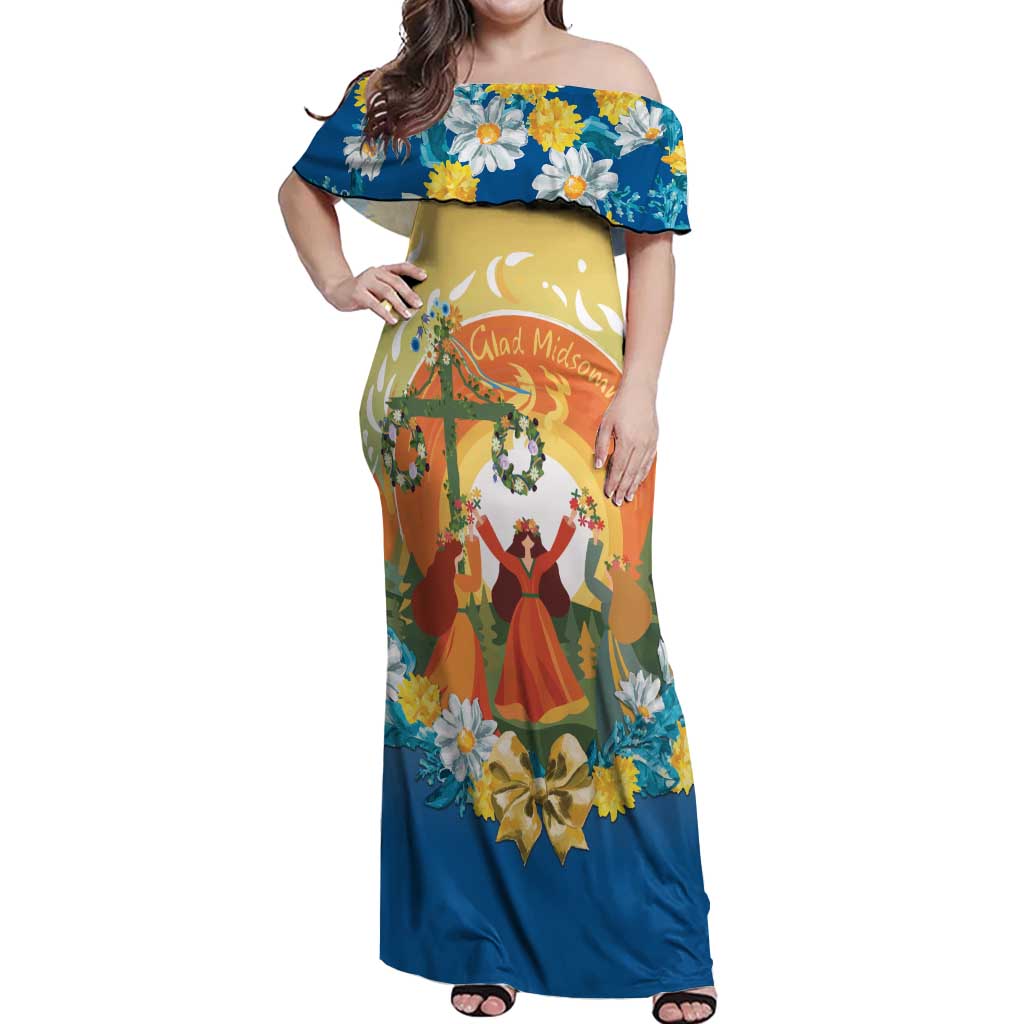 Sverige Glad Midsommar Off Shoulder Maxi Dress Majstang Dancing