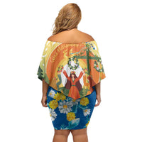 Sverige Glad Midsommar Off Shoulder Short Dress Majstang Dancing