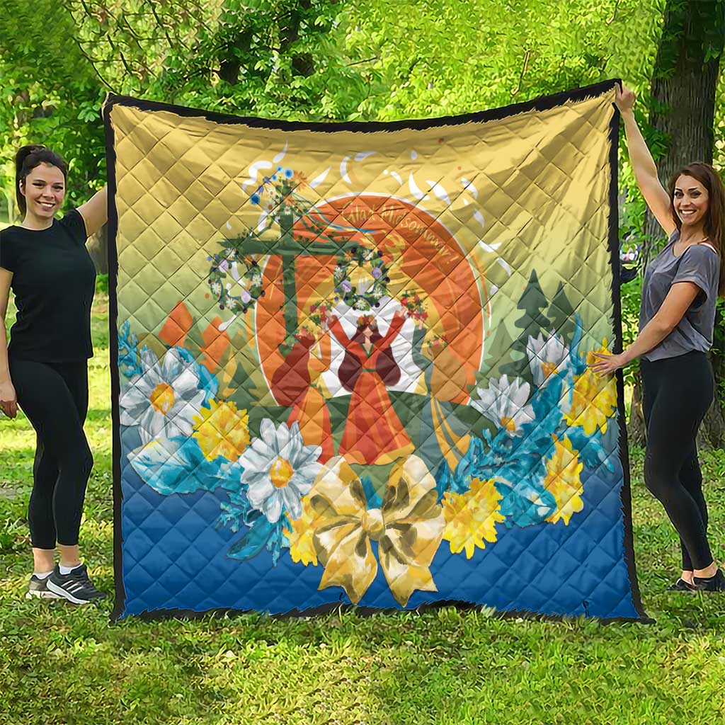 Sverige Glad Midsommar Quilt Majstang Dancing