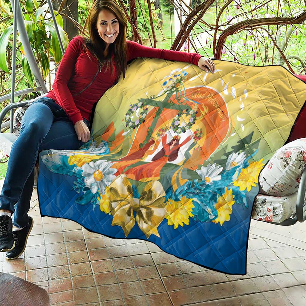 Sverige Glad Midsommar Quilt Majstang Dancing