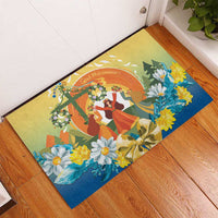 Sverige Glad Midsommar Rubber Doormat Majstang Dancing