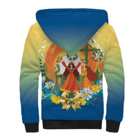 Sverige Glad Midsommar Sherpa Hoodie Majstang Dancing