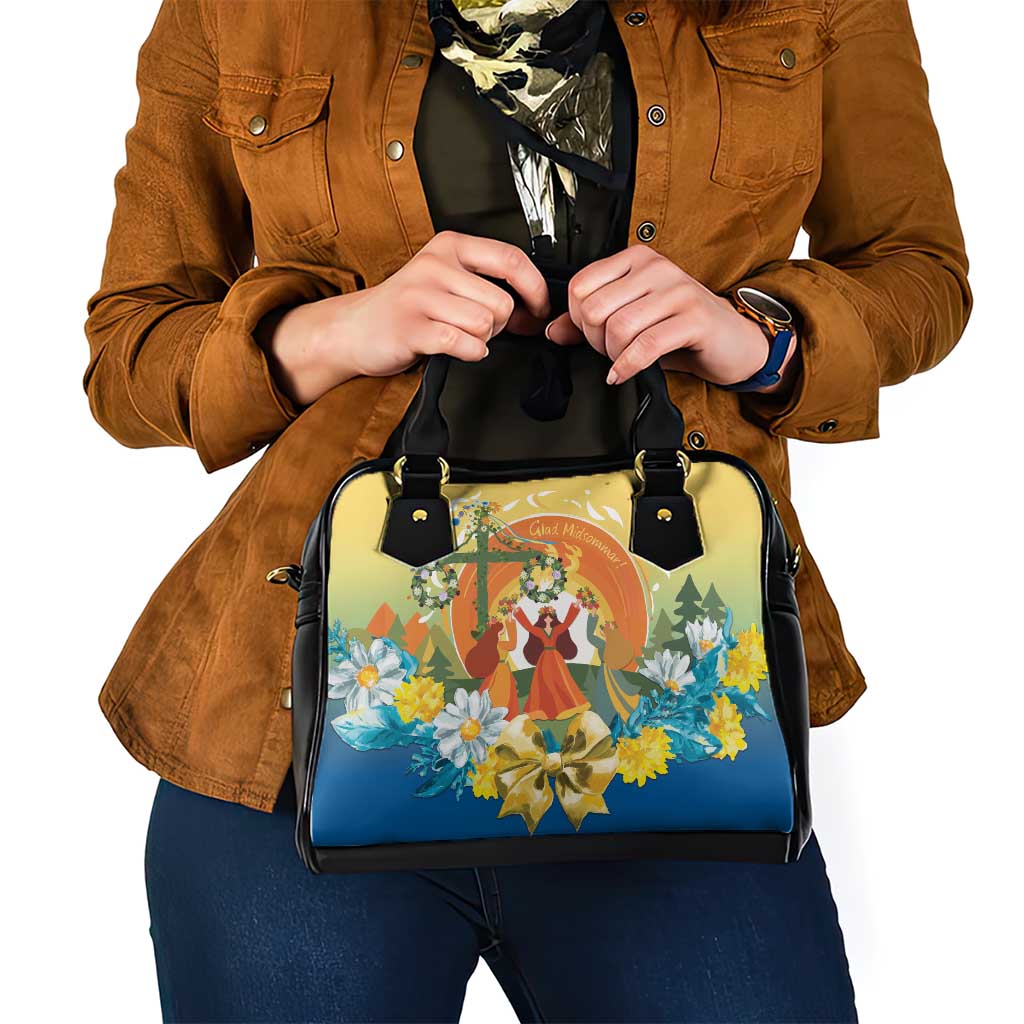Sverige Glad Midsommar Shoulder Handbag Majstang Dancing