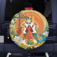 Sverige Glad Midsommar Spare Tire Cover Majstang Dancing