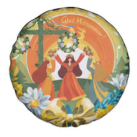 Sverige Glad Midsommar Spare Tire Cover Majstang Dancing