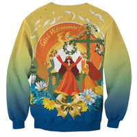 Sverige Glad Midsommar Sweatshirt Majstang Dancing
