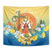 Sverige Glad Midsommar Tapestry Majstang Dancing