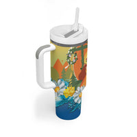 Sverige Glad Midsommar Tumbler With Handle Majstang Dancing