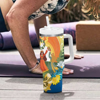 Sverige Glad Midsommar Tumbler With Handle Majstang Dancing