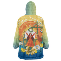 Sverige Glad Midsommar Wearable Blanket Hoodie Majstang Dancing