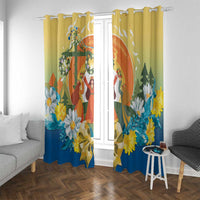 Sverige Glad Midsommar Window Curtain Majstang Dancing