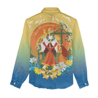 Sverige Glad Midsommar Women Casual Shirt Majstang Dancing