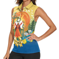 Sverige Glad Midsommar Women Sleeveless Polo Shirt Majstang Dancing