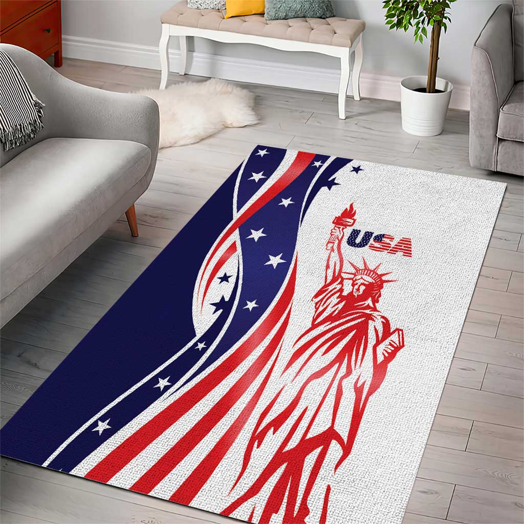 Fourth Of July USA Area Rug American Dream - Statue Of Liberty