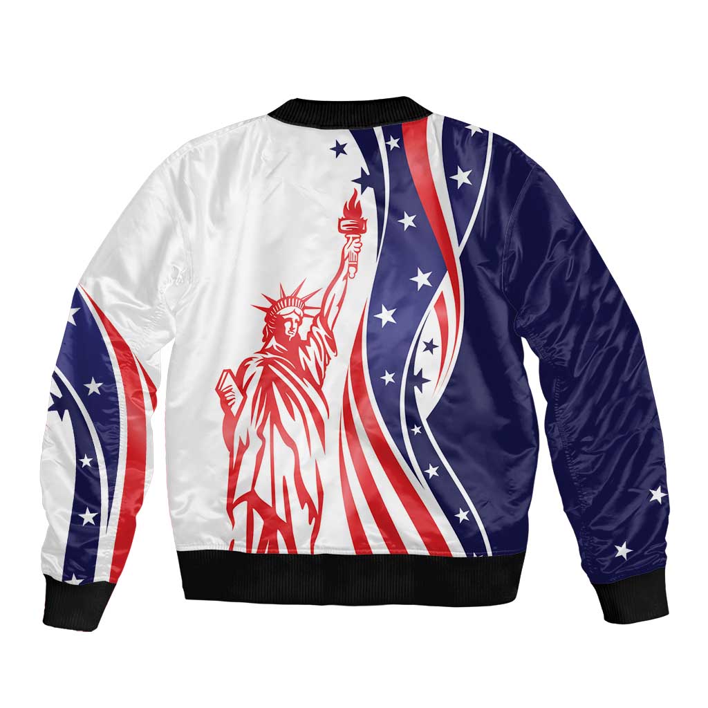 Fourth Of July USA Bomber Jacket American Dream - Statue Of Liberty