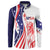 Fourth Of July USA Button Sweatshirt American Dream - Statue Of Liberty