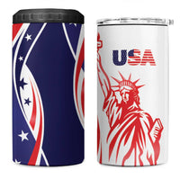 Fourth Of July USA 4 in 1 Can Cooler Tumbler American Dream - Statue Of Liberty