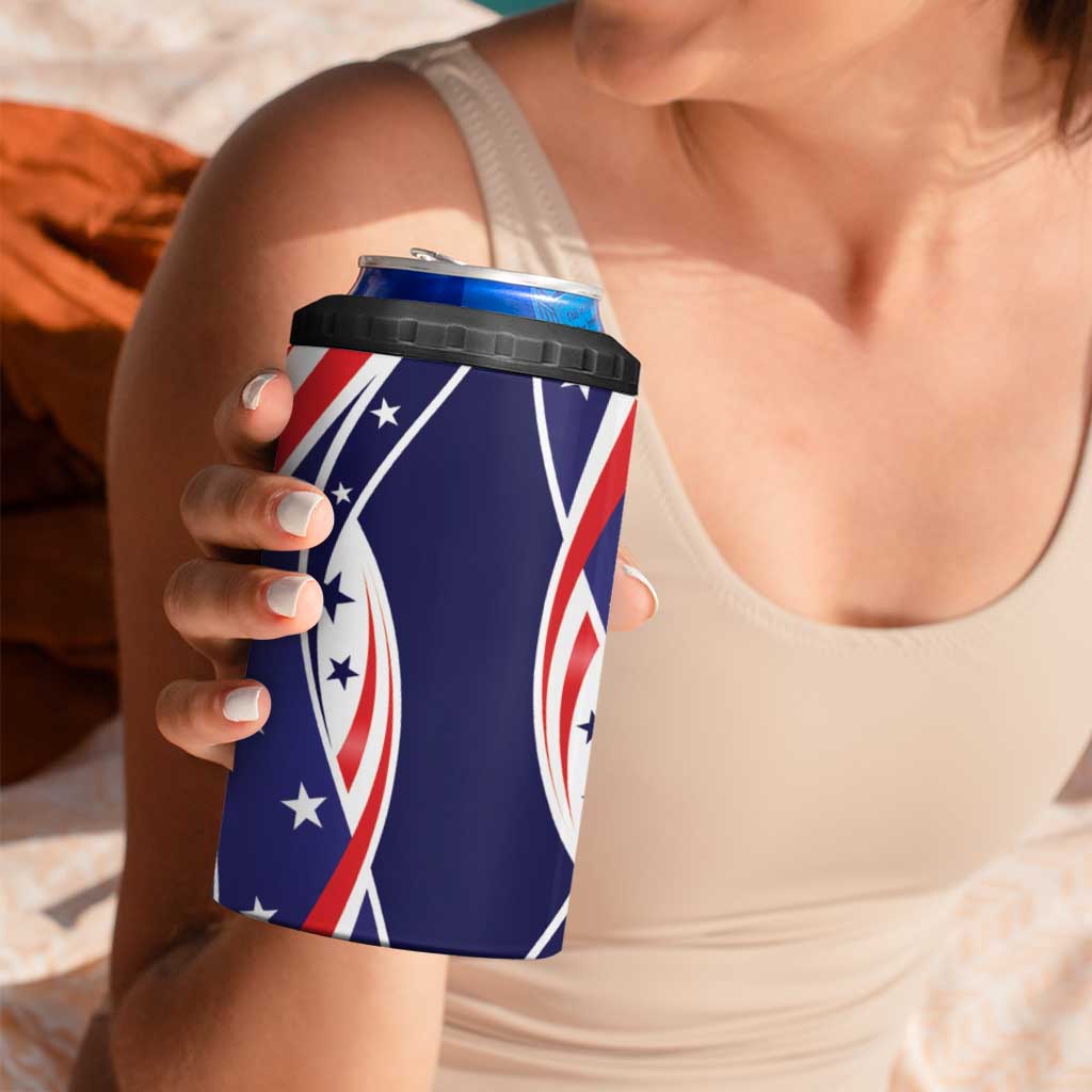 Fourth Of July USA 4 in 1 Can Cooler Tumbler American Dream - Statue Of Liberty