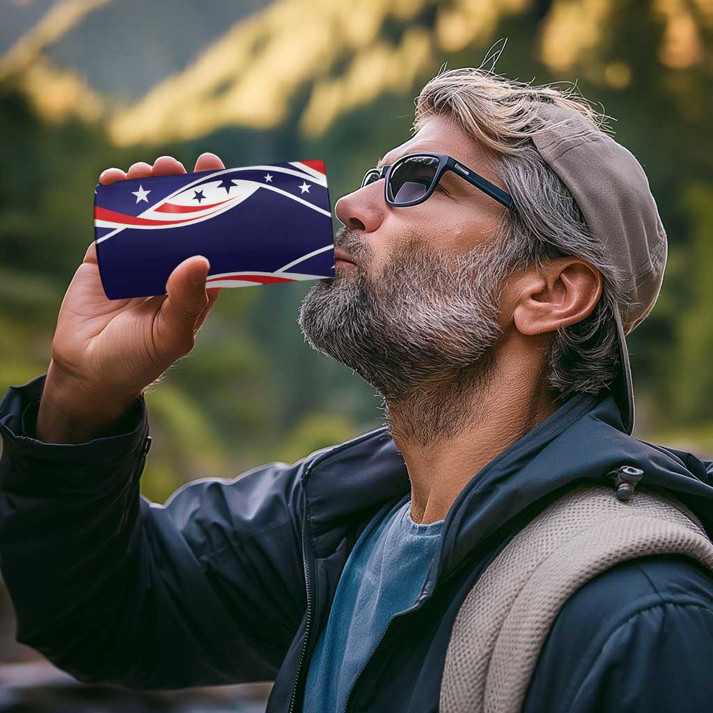 Fourth Of July USA 4 in 1 Can Cooler Tumbler American Dream - Statue Of Liberty