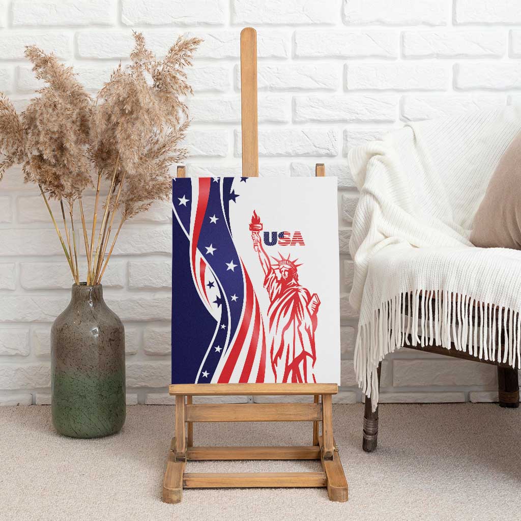 Fourth Of July USA Canvas Wall Art American Dream - Statue Of Liberty