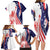 Fourth Of July USA Family Matching Long Sleeve Bodycon Dress and Hawaiian Shirt American Dream - Statue Of Liberty