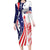 Fourth Of July USA Family Matching Long Sleeve Bodycon Dress and Hawaiian Shirt American Dream - Statue Of Liberty