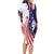 Fourth Of July USA Family Matching Long Sleeve Bodycon Dress and Hawaiian Shirt American Dream - Statue Of Liberty