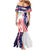 Fourth Of July USA Family Matching Mermaid Dress and Hawaiian Shirt American Dream - Statue Of Liberty