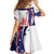 Fourth Of July USA Family Matching Off Shoulder Maxi Dress and Hawaiian Shirt American Dream - Statue Of Liberty