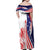 Fourth Of July USA Family Matching Off Shoulder Maxi Dress and Hawaiian Shirt American Dream - Statue Of Liberty