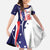 Fourth Of July USA Family Matching Short Sleeve Bodycon Dress and Hawaiian Shirt American Dream - Statue Of Liberty
