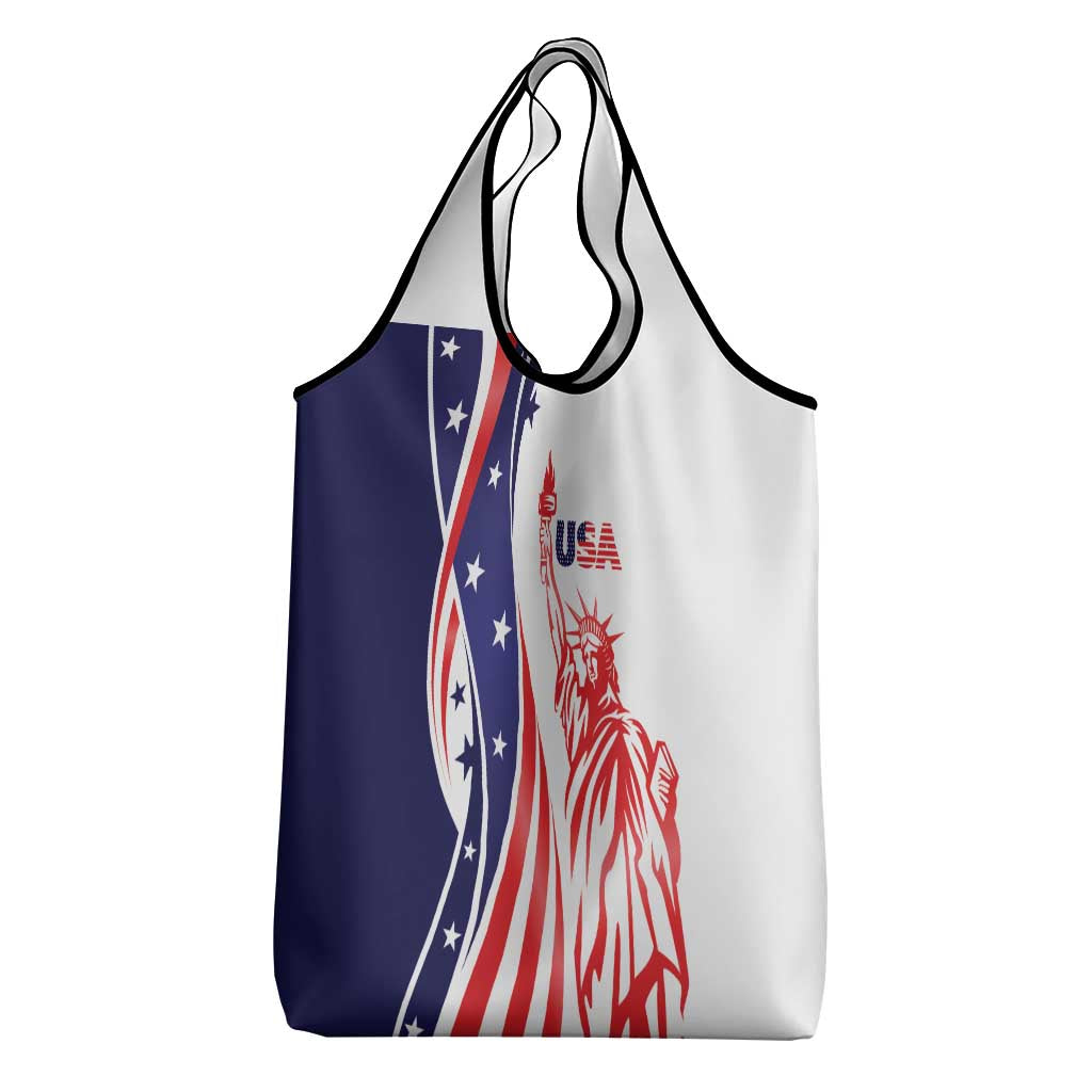 Fourth Of July USA Grocery Bag American Dream - Statue Of Liberty