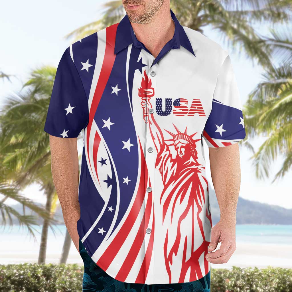 Fourth Of July USA Hawaiian Shirt American Dream - Statue Of Liberty