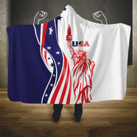 Fourth Of July USA Hooded Blanket American Dream - Statue Of Liberty