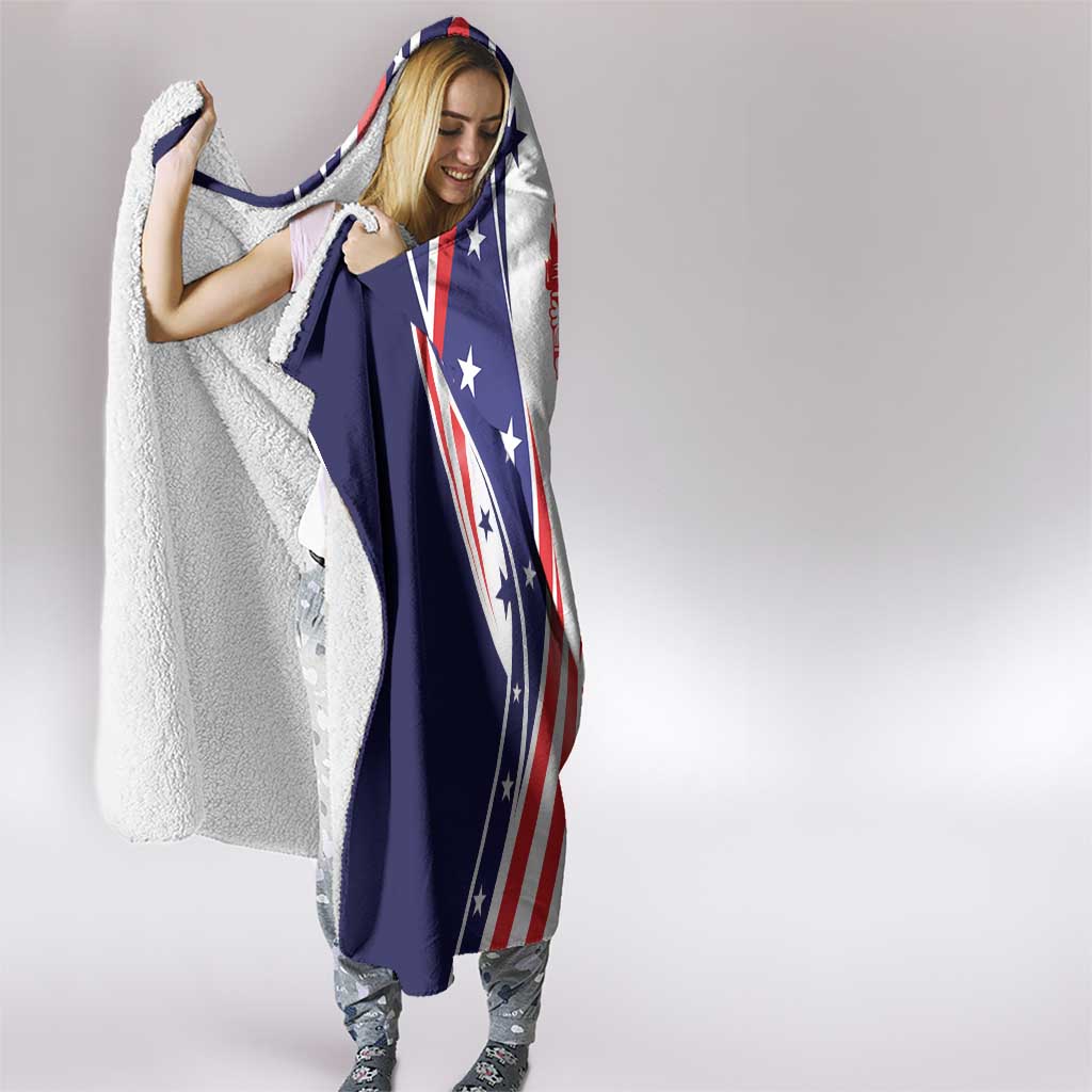 Fourth Of July USA Hooded Blanket American Dream - Statue Of Liberty